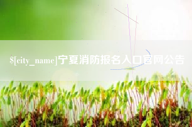 乌鲁木齐宁夏消防报名入口官网公告