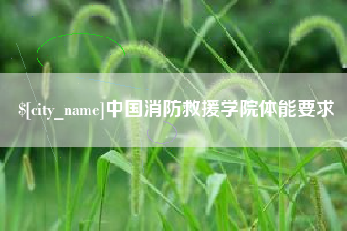 乌鲁木齐中国消防救援学院体能要求