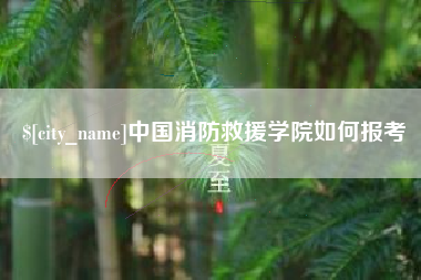 乌鲁木齐中国消防救援学院如何报考