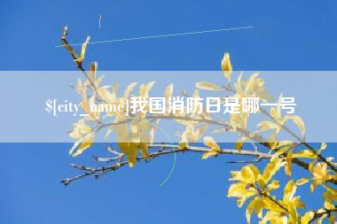 乌鲁木齐我国消防日是哪一号
