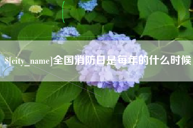 乌鲁木齐全国消防日是每年的什么时候