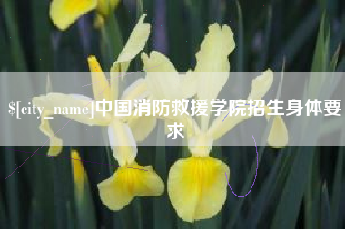 乌鲁木齐中国消防救援学院招生身体要求