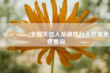乌鲁木齐全国失信人员被执行人名单免费查询