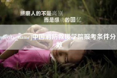 乌鲁木齐中国消防救援学院报考条件分数