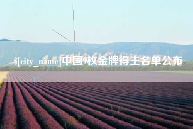 乌鲁木齐中国9枚金牌得主名单公布