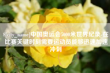 乌鲁木齐中国奥运会5000米世界纪录-在比赛关键时刻需要运动员能够迅速加速冲刺