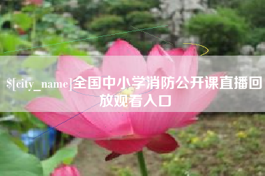 乌鲁木齐全国中小学消防公开课直播回放观看入口
