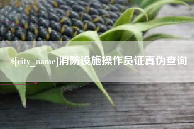 乌鲁木齐消防设施操作员证真伪查询