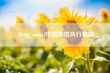 乌鲁木齐中国失信执行查询