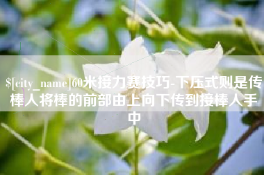 乌鲁木齐60米接力赛技巧-下压式则是传棒人将棒的前部由上向下传到接棒人手中