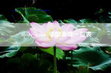 乌鲁木齐中国金牌一览表