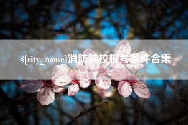 乌鲁木齐消防院校报考条件合集